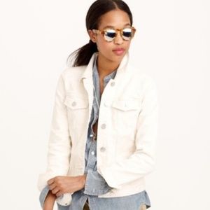 J. Crew Indigo Classic Denim Jacket in Cream